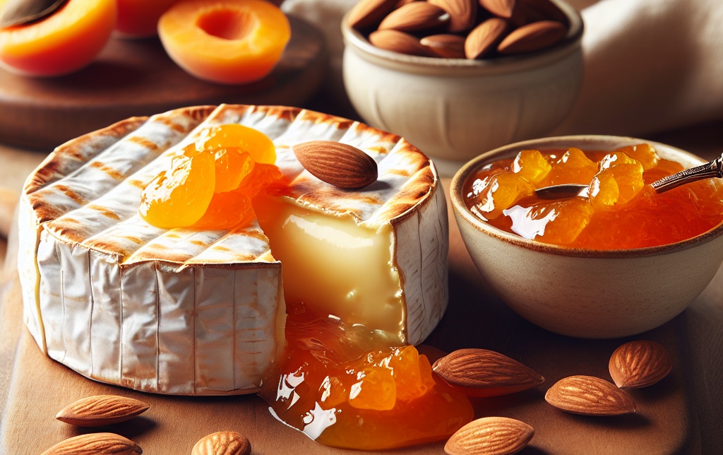 Delicious Baked Brie with Apricot Jam and Almonds Recipe